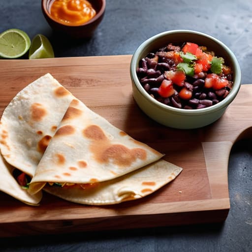 The "Empty Pantry" Quesadilla with cheese.
