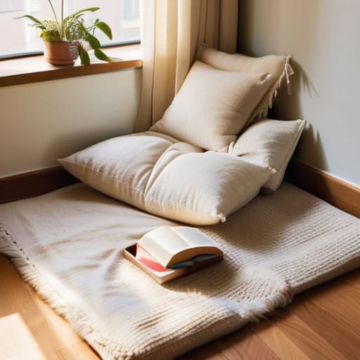 Cozy "Floor Life" Setup with floor pillows.