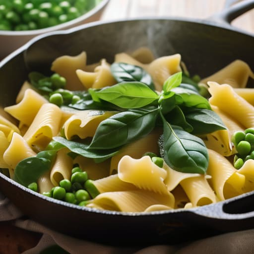 Creamy One-Pot Pesto Pasta in pan.