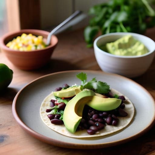 Quick five-minute Lazy Black Bean Tacos.