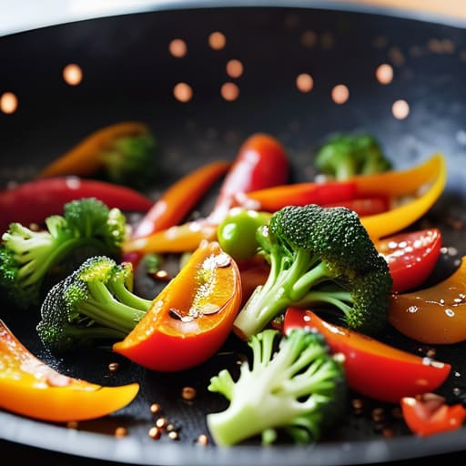 Chef performing The Final Toss stir fry.