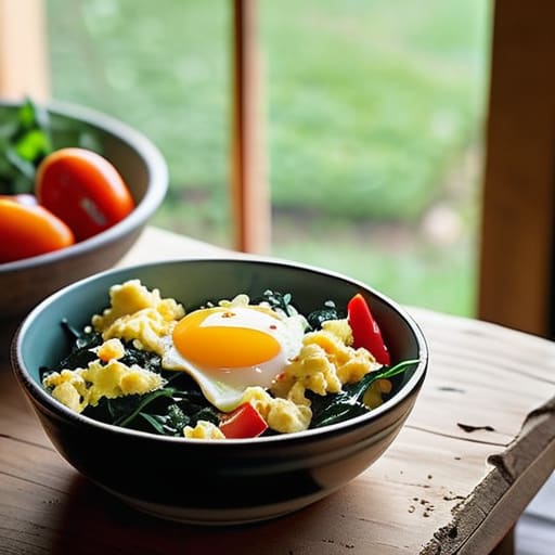 The One-Pan Egg Scramble with vegetables.
