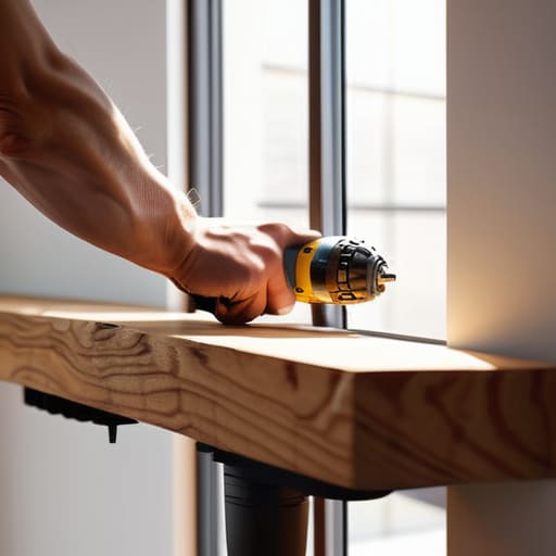 Guide on how to install a shelf.