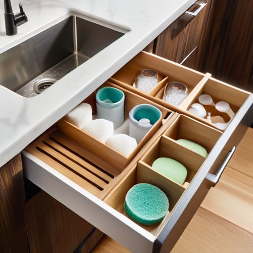 Tips on how to organize under the sink.