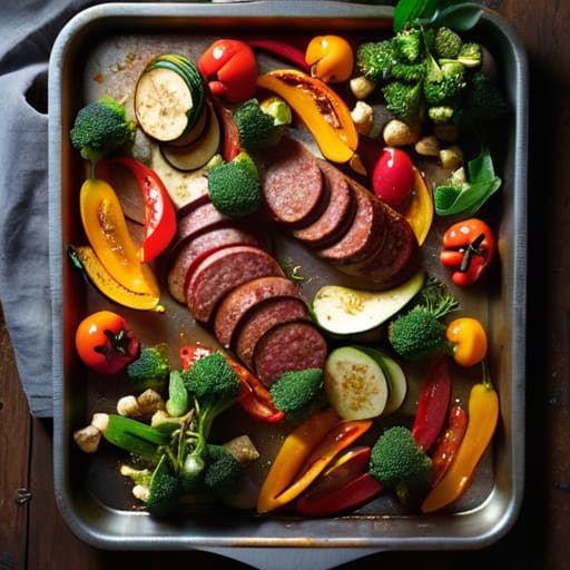The One-Pan Sheet Pan Sausage and Veggies.