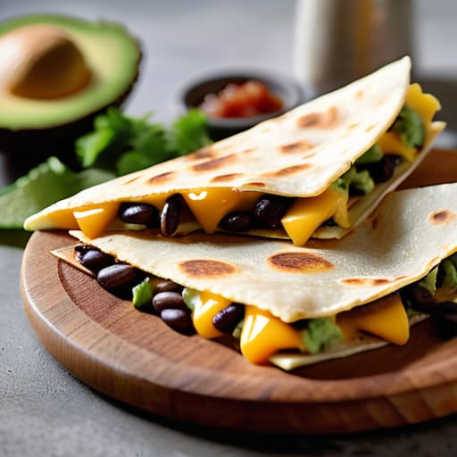 Delicious Loaded Black Bean Quesadillas.